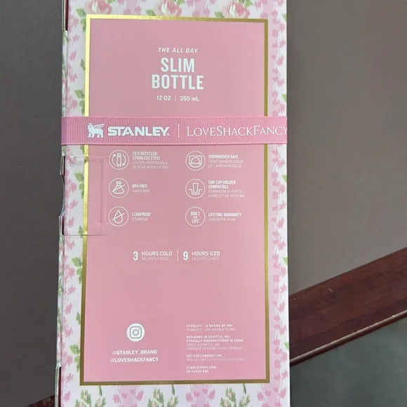🎀 NIB Stanley X LoveShackFancy All Day Slim
Bottle | 12oz Blooming Heirloom - Picture 4 of 4